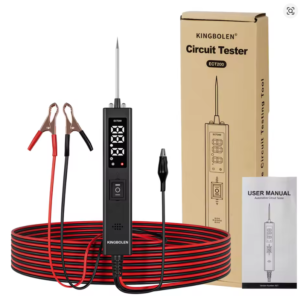 KINGBOLEN ECT200 Probador de baterías de coche de 12V y 24V, máximo 8A con pantalla LED y analizador de baterías